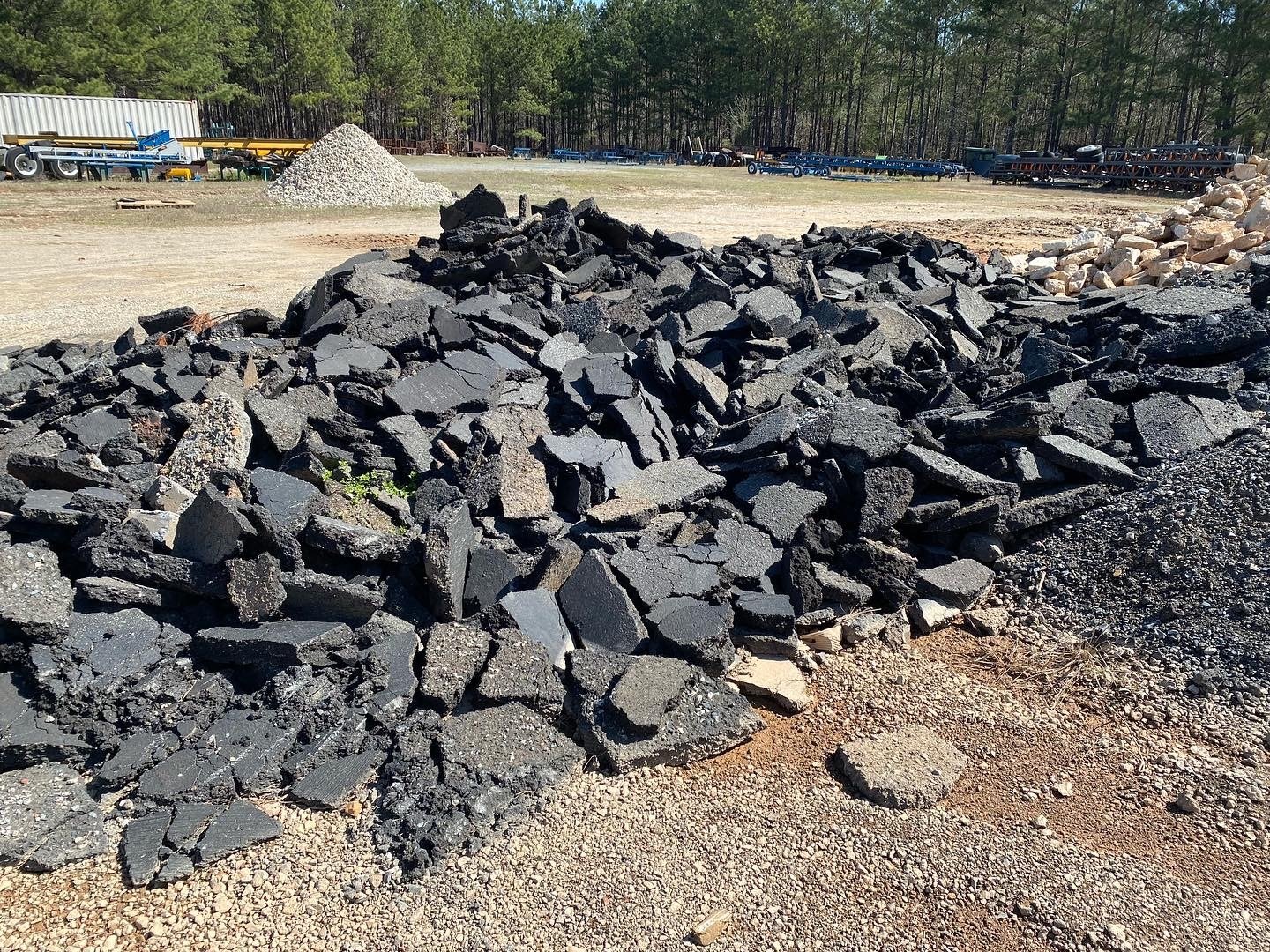 Piles of Asphalt Waste